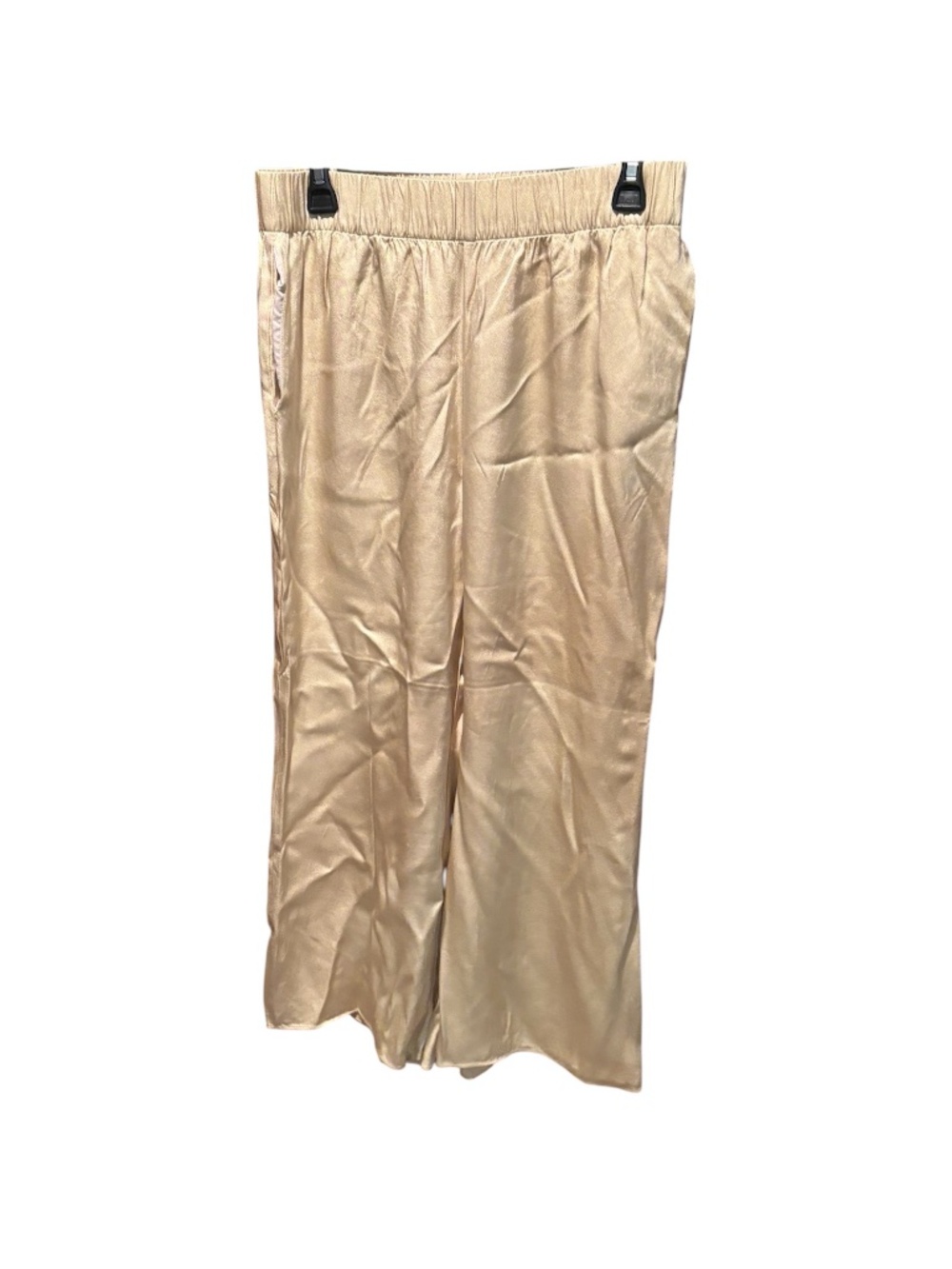 J. Crew Women's Astrid Wide Leg Pull On Pants in Luster Crepe Buff Clay Size 10